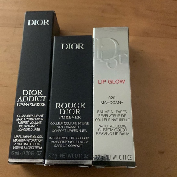 BNIB- Dior- Lip Bundle X3- Glow, Maximizer and Intense Couture Color  💄 - Picture 1 of 10
